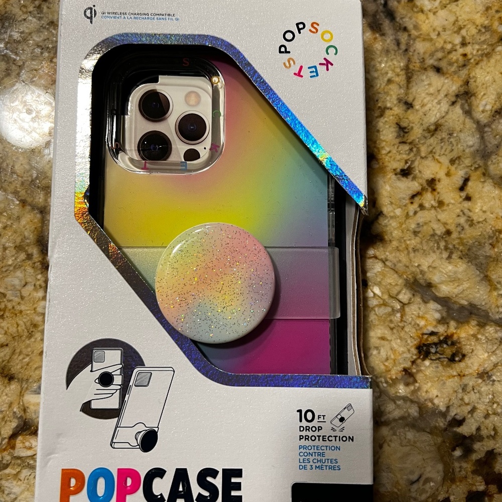 PopSockets PopCase Apple iPhone 12/iPhone 12 Pro PopGrip Slide Case - New